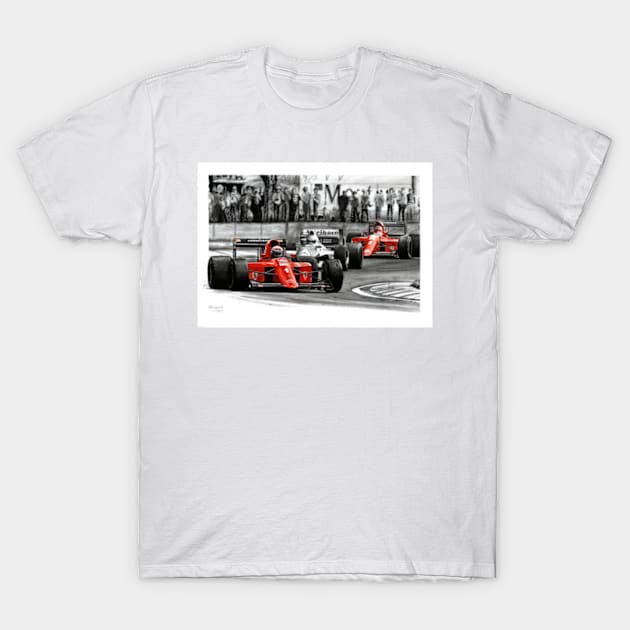 Alain Prost. ferrari 1990 T-Shirt by oleynik